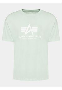 Alpha Industries T-Shirt Basic 100501 Zielony Regular Fit. Kolor: zielony. Materiał: bawełna #1