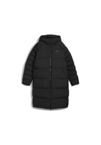 Puma - Damska parka z kapturem Mono PUMA Black. Typ kołnierza: kaptur. Kolor: czarny. Sport: bieganie