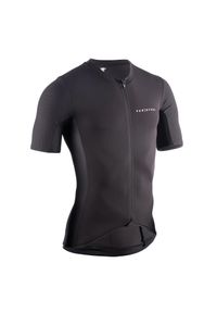 VAN RYSEL - Koszulka rowerowa szosowa Van Rysel Neo Racer. Kolor: czarny. Materiał: poliester, materiał, elastan. Sport: kolarstwo #1