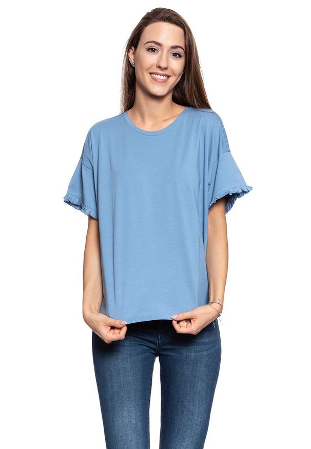 Mustang - MUSTANG T SHIRT DAMSKI Alina C Ruffle 1009446 5407