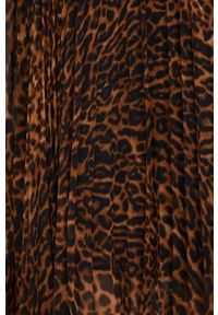 Lauren Ralph Lauren Spódnica 200826598001 kolor brązowy midi rozkloszowana. Kolor: brązowy. Materiał: tkanina #3