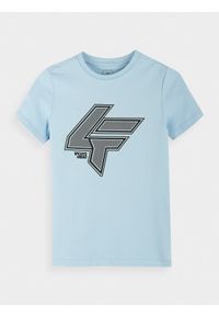 4f - T-shirt chłopięcy (122-164). Kolor: niebieski. Materiał: bawełna, dzianina #1