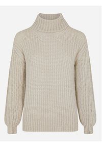 Morgan Golf 232-MDEMI Beżowy Straight Fit. Typ kołnierza: golf. Kolor: beżowy. Materiał: syntetyk #3