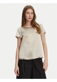 MAX&Co. Bluzka 2516111063200 Beżowy Regular Fit. Kolor: beżowy. Materiał: jedwab