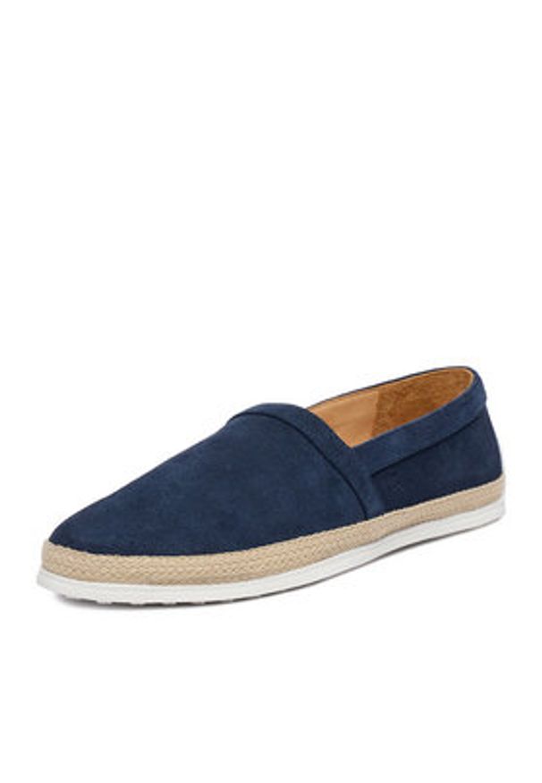 Gino Rossi - GINO ROSSI Espadryle EO-TOMO-01 126AM Granatowy. Kolor: niebieski. Materiał: skóra, zamsz