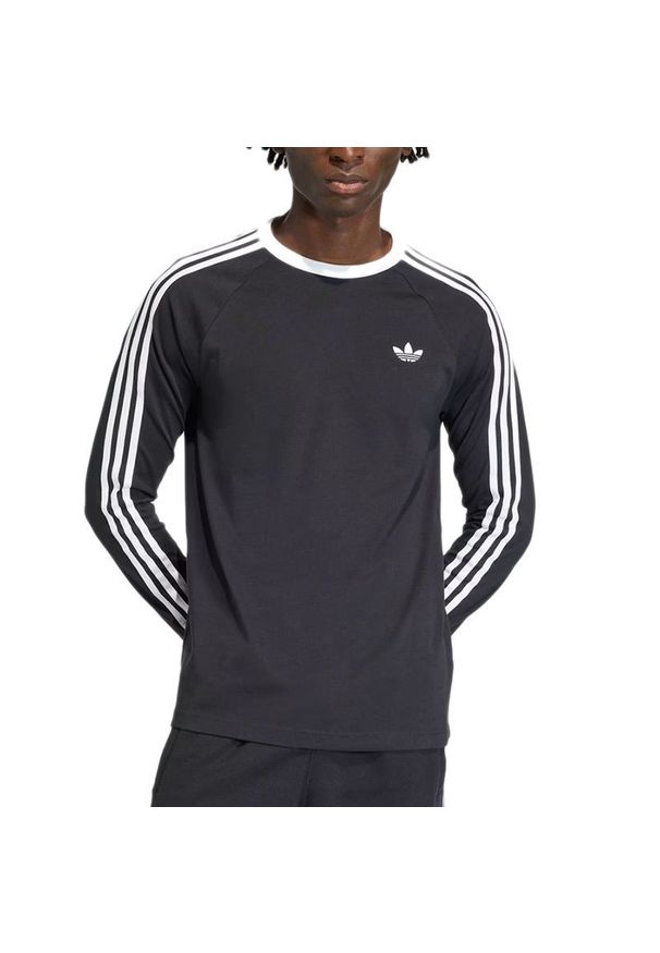 Adidas - Koszulka męska adidas Originals 3-Stripes KE3546 - czarna. Kolor: czarny. Materiał: bawełna. Długość rękawa: krótki rękaw. Długość: krótkie