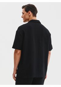 Pako Lorente - Bawełniana koszula męska w kolorze czarnym. Okazja: na co dzień. Kolor: czarny. Materiał: bawełna. Długość rękawa: krótki rękaw. Długość: krótkie. Sezon: lato. Styl: casual #8