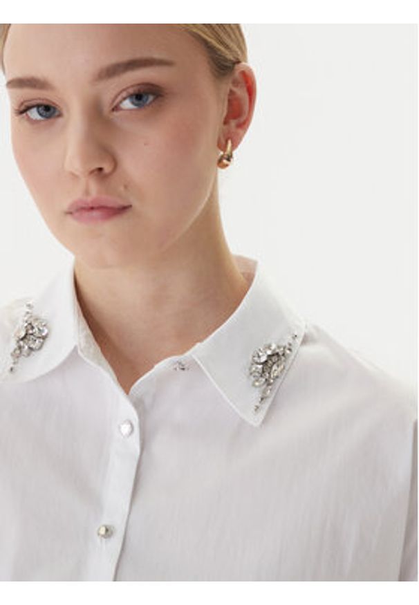 Morgan Koszula 261-CGRAM Biały Oversize. Kolor: biały. Materiał: bawełna