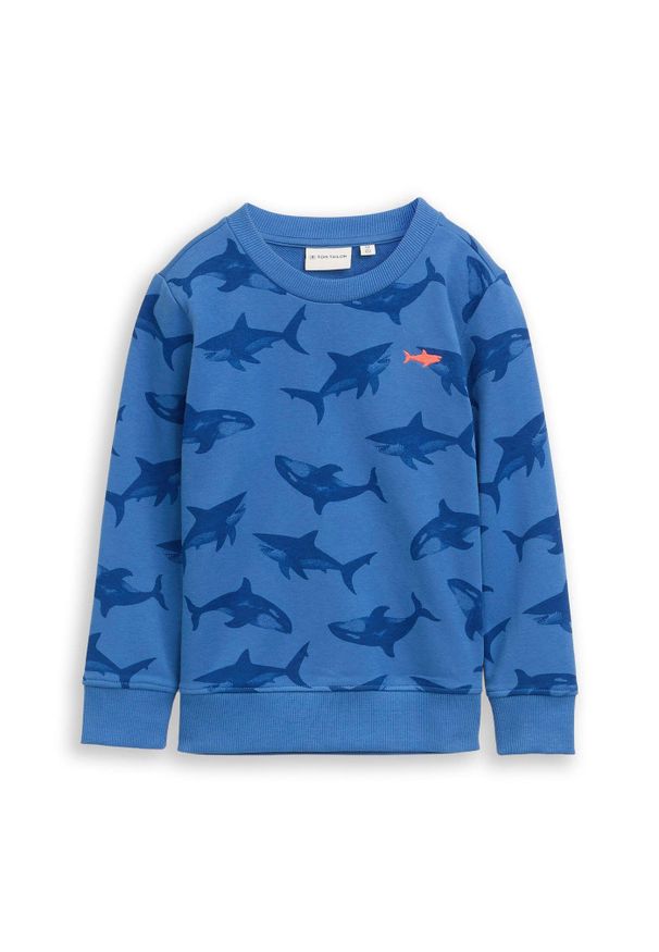 bonprix - Bluza marki Tom Tailor. Kolor: niebieski. Wzór: nadruk