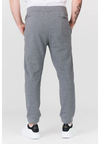 Armani Exchange - ARMANI EXCHANGE Szare spodnie dresowe męskie. Kolor: szary. Materiał: bawełna #6