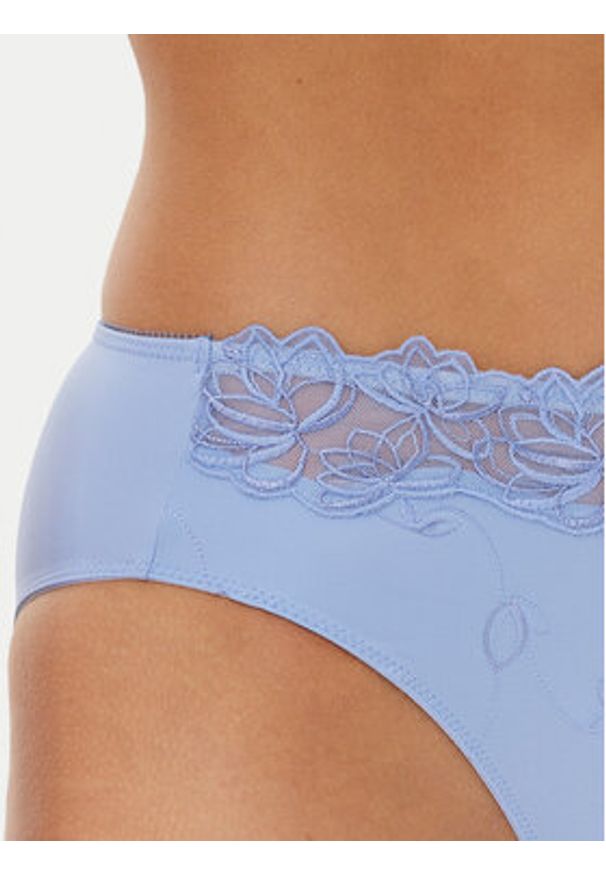 Hunkemöller Figi klasyczne z wysokim stanem Diva 301190 Błękitny. Stan: podwyższony. Kolor: niebieski. Materiał: syntetyk