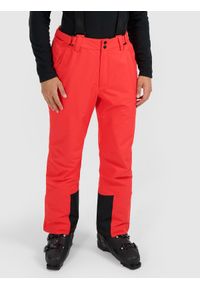 4f - 4F Spodnie narciarskie z szelkami membrana 5000 męskie - czerwone 3XL. Kolor: czerwony. Materiał: poliester, materiał. Wzór: gładki. Sezon: zima. Sport: narciarstwo #2