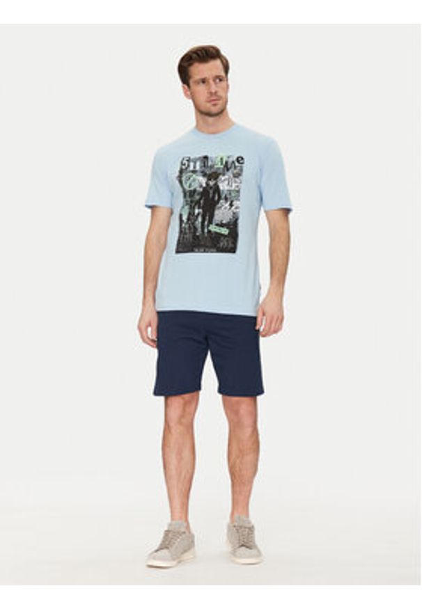Blend T-Shirt 20717965 Niebieski Regular Fit. Kolor: niebieski. Materiał: bawełna