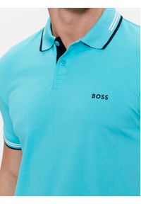 BOSS - Boss Polo Paul 50506193 Niebieski Slim Fit. Typ kołnierza: polo. Kolor: niebieski. Materiał: bawełna