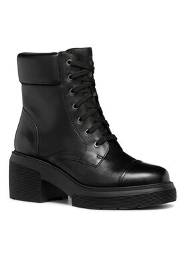 Geox Botki D Spherica Ec15 D46WWB 043BC C9999 Czarny. Kolor: czarny. Materiał: skóra