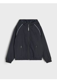 Sinsay - Kurtka sportowa z kapturem i odblaskowymi elementami Active - czarny. Typ kołnierza: kaptur. Kolor: czarny. Styl: sportowy