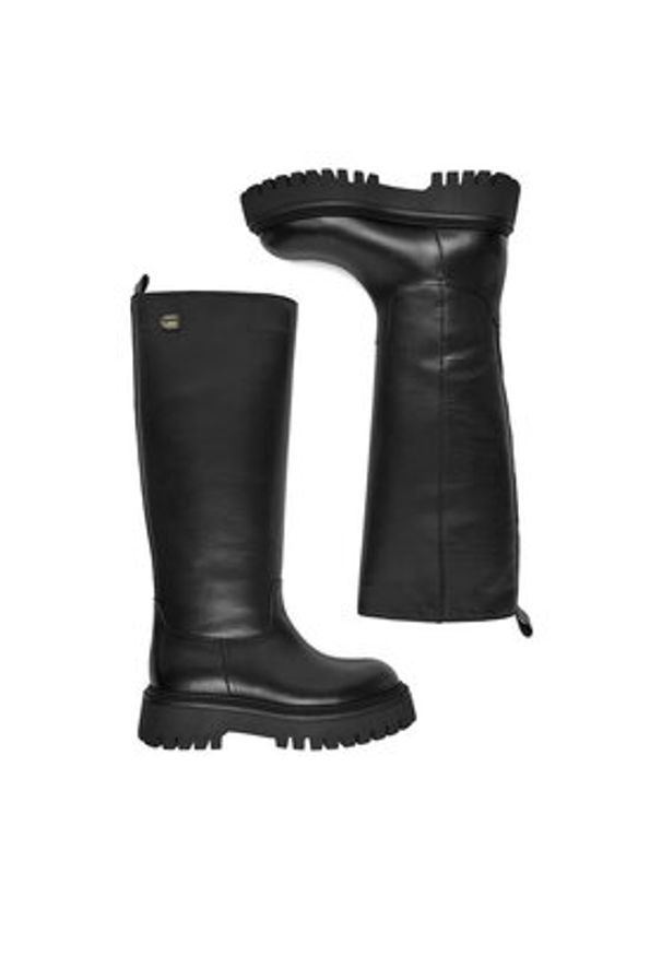 G-Star RAW - G-Star Raw Kozaki EO-BASI-8006 Czarny. Kolor: czarny. Materiał: skóra