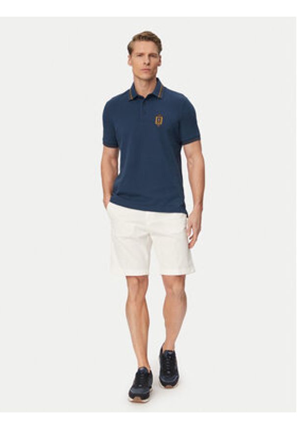 Aeronautica Militare Polo 261PO1914UP00403 Niebieski Regular Fit. Typ kołnierza: polo. Kolor: niebieski. Materiał: bawełna