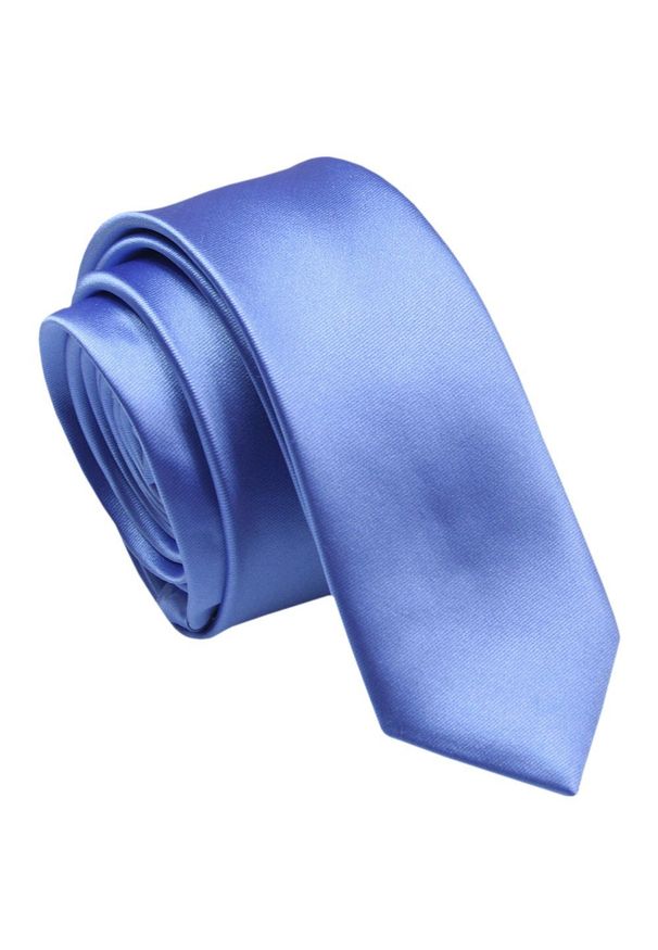 Alties - Krawat (Śledź) Męski 5 cm, Niebieski, Wąski, Gładki -ALTIES. Kolor: niebieski. Materiał: tkanina. Wzór: gładki. Styl: elegancki, wizytowy