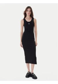 Hugo Sukienka codzienna Nalimera 50514521 Czarny Slim Fit. Okazja: na co dzień. Kolor: czarny. Materiał: bawełna. Typ sukienki: proste. Styl: casual #1