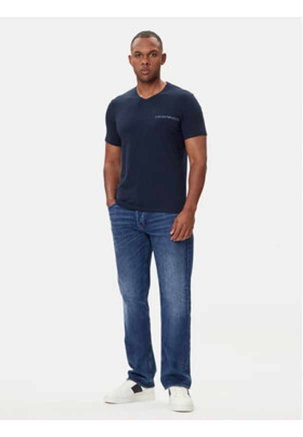 Emporio Armani Underwear Komplet 2 t-shirtów EM000392 AF10779 MB263 Granatowy Regular Fit. Kolor: niebieski. Materiał: bawełna