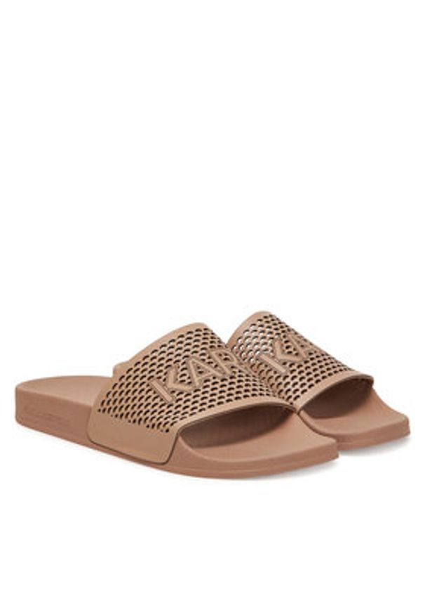 Karl Lagerfeld - KARL LAGERFELD Klapki Kondo 2.0 KL80915 Beżowy. Kolor: beżowy. Materiał: skóra