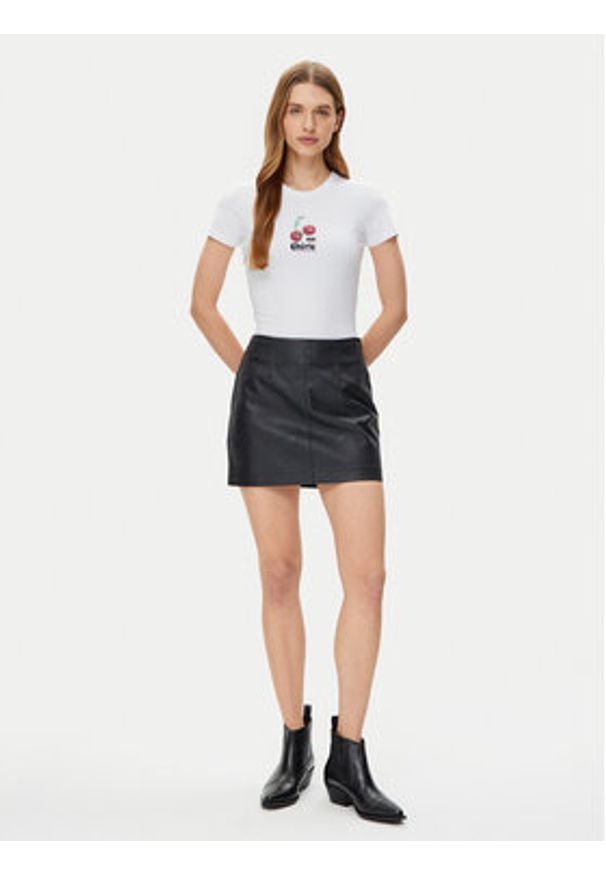 JJXX T-Shirt Gigi 12277657 Biały Stretch Fit. Kolor: biały. Materiał: bawełna