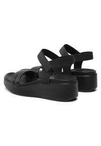 ecco - ECCO Sandały Flowt Wedge Lx W 27330351052 Czarny. Kolor: czarny. Materiał: nubuk, skóra #2