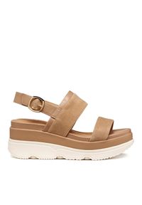 Geox Sandały D Gardenia D65HBA 021BC C5000 Beżowy. Kolor: beżowy. Materiał: zamsz, skóra #1