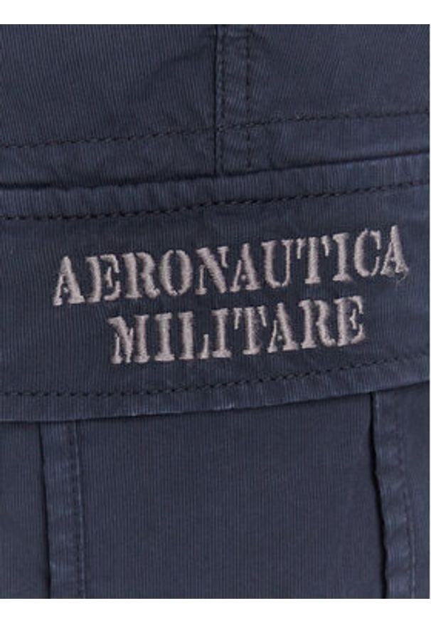 Aeronautica Militare Spodnie materiałowe 252PA1329UCT0244 Granatowy Regular Fit. Kolor: niebieski. Materiał: bawełna