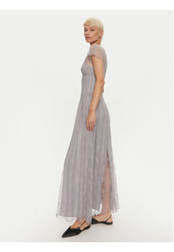 ROTATE Sukienka wieczorowa Kally 113275039 Szary Regular Fit. Kolor: szary. Materiał: syntetyk. Styl: wizytowy
