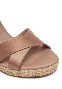 TOMMY HILFIGER - Tommy Hilfiger Espadryle Satin High Wedge Espadrille FW0FW08602 Różowy. Kolor: różowy. Materiał: materiał #3
