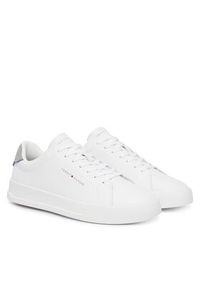 TOMMY HILFIGER - Tommy Hilfiger Sneakersy Th Court Core Ess Leather FM0FM05367 Biały. Kolor: biały. Materiał: skóra #3