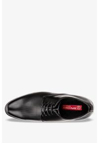 Casu - Czarne buty wizytowe sznurowane casu mxc397. Kolor: czarny. Styl: wizytowy