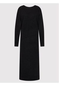 Remain Sukienka dzianinowa Nova RM730 Czarny Loose Fit. Kolor: czarny. Materiał: dzianina, wełna