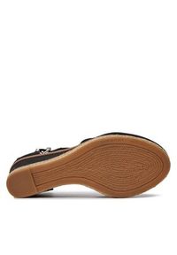 TOMMY HILFIGER - Tommy Hilfiger Espadryle Basic Close Toe Mid Wedge FW0FW04787 Czarny. Kolor: czarny. Materiał: materiał #7