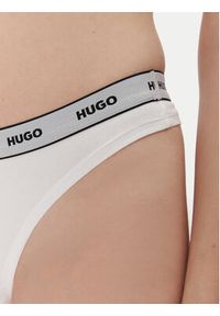 Hugo - HUGO Komplet 3 par stringów Triplet Thong Stripe 50545680 Biały. Kolor: biały. Materiał: bawełna #6