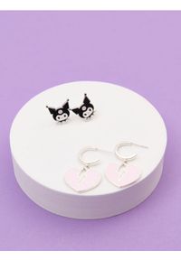 Sinsay - Kolczyki 2 pack Kuromi - srebrny. Materiał: srebrne. Kolor: srebrny