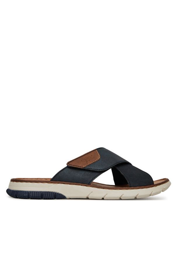 Rieker Klapki CEO-25283-14 Granatowy. Kolor: niebieski. Materiał: materiał