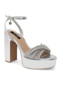 Nine West Sandały WFA2736-1 Srebrny. Kolor: srebrny. Materiał: syntetyk #8