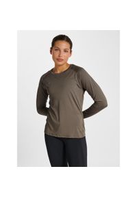 NewLine - Damska koszulka z długim rękawem Newline Beat. Kolor: brązowy. Długość rękawa: długi rękaw. Długość: długie #1
