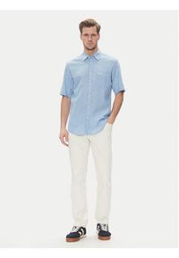 Wrangler Koszula 1 Pkt 112362731 Błękitny Regular Fit. Kolor: niebieski. Materiał: bawełna #4