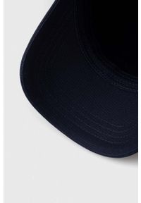 GANT - Gant czapka z daszkiem bawełniana kolor granatowy z aplikacją. Kolor: niebieski. Materiał: bawełna. Wzór: aplikacja #4