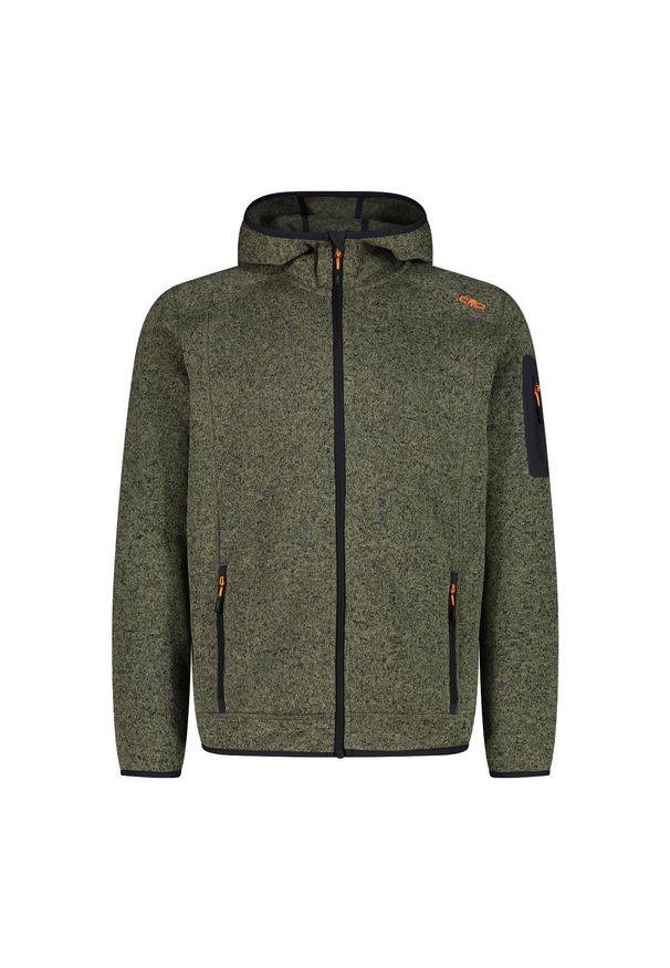 Bluza męska turystyczna CMP 3H60847N. Kolor: zielony. Materiał: polar. Sport: turystyka piesza