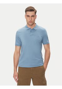 BOSS Polo Passenger 50507803 Niebieski Slim Fit. Typ kołnierza: polo. Kolor: niebieski. Materiał: bawełna