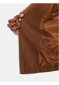 Brave Soul Kurtka z imitacji skóry LJK-SVEATAN Brązowy Straight Fit. Kolor: brązowy. Materiał: wiskoza #4