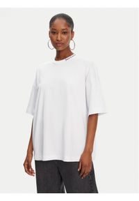 Juicy Couture T-Shirt Boyfriend JCTES09 Biały Relaxed Fit. Kolor: biały. Materiał: bawełna
