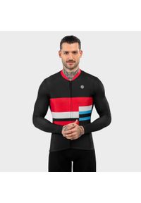 SIROKO - Męska koszulka rowerowa z krótkim rękawem Kolarstwo Siroko M2 Riemst. Kolor: czerwony, wielokolorowy, czarny. Długość rękawa: krótki rękaw. Długość: krótkie. Sport: kolarstwo