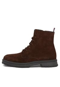 TOMMY HILFIGER - Tommy Hilfiger Trzewiki Hilfiger Core Suede Boot FM0FM04674 Brązowy. Kolor: brązowy #6