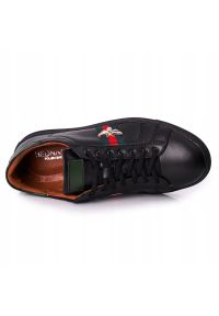 Bednarek Polish Shoes Męskie Skórzane Półbuty Tenisówki Bednarek Czarne. Kolor: czarny. Materiał: skóra. Szerokość cholewki: normalna #7
